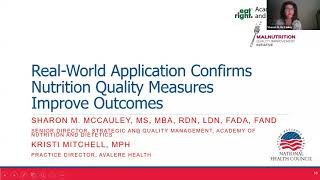 Nutrition Related Quality Measures:  How Might They Improve Care for People with Chronic Conditions?