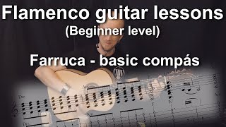 Flamenco guitar lessons - Beginner level - Farruca basic compás