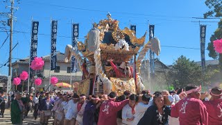 令和6年的形湊神社   宵宮  苅屋屋台 宮入