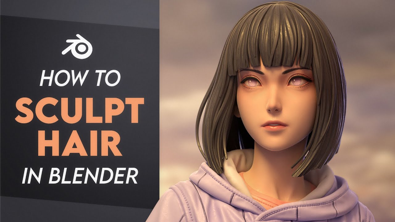 How To Sculpt Hair In Blender - YouTube