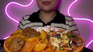 ASMR | FIRINDA KÖFTE PATATES | PİLAV | SALATA | TÜRKÇE ASMR | TURKISH ASMR | Altyazı