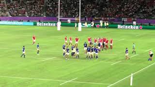 Sebastien Vahaamahina red card France vs Wales Oita Japan Rugby World Cup 2019