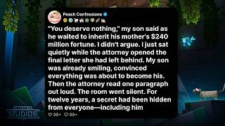 You deserve nothing, my son said as he waited to inherit his mother's $240 million fortune. I...