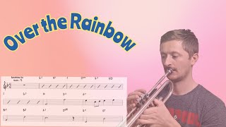 Over the Rainbow.How to play on trumpet.Sheet music