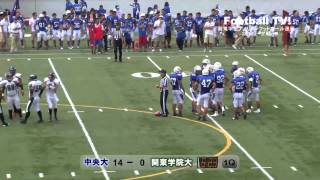 関東大学アメフト2013リーグ戦、中央大学vs関東学院大学