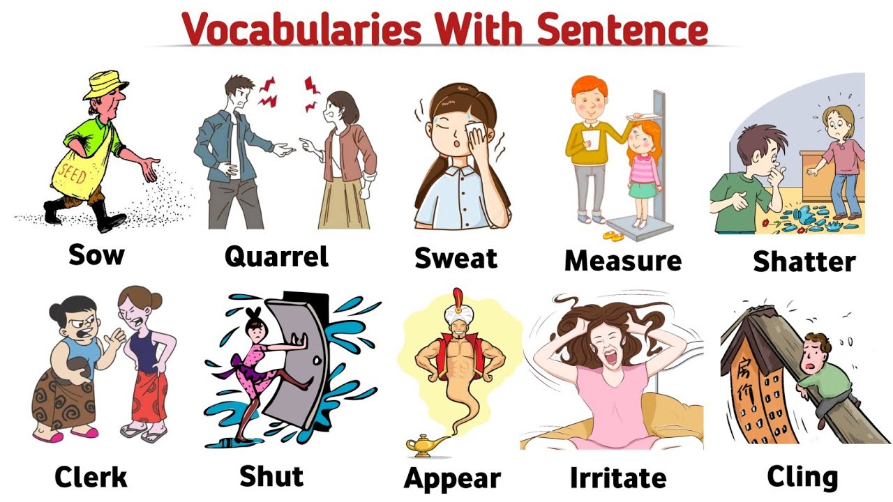 Cartoon Learning Vocabulary Words Vocabulary And Reading The