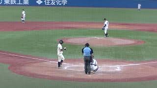 大商大最後の攻撃　先頭 河西 威飛（2年・鳥取城北）ヒット 【第71回全日本大学野球選手権 東日本国際大 対 大阪商業大2022年6月9日】