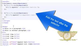 Jquery –Add Html Elements part-14