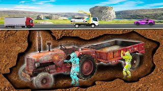 भूमिगत रिमोट कंट्रोल ट्रैक्टर मरम्मत रोबोट Underground RC Tractor Restoration Robot Hindi Kahaniya