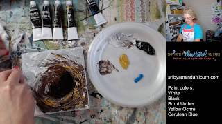 Painting  a Nest With A Palette Knife