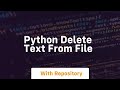 python delete text from file