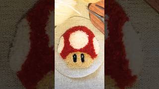 【パンチニードル】#3 スーパーマリオのキノコを作ったらとんでもない音が出ちゃったw  #punchneedle #supermario #shorts #asmr 初心者 セリア やり方 ダイソー