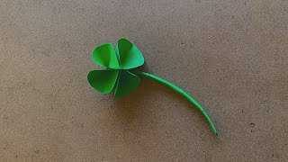 Super Simple Origami Four Leaf Clover 怎麼折極簡單的四葉草 How to make a super simple four leaf clover