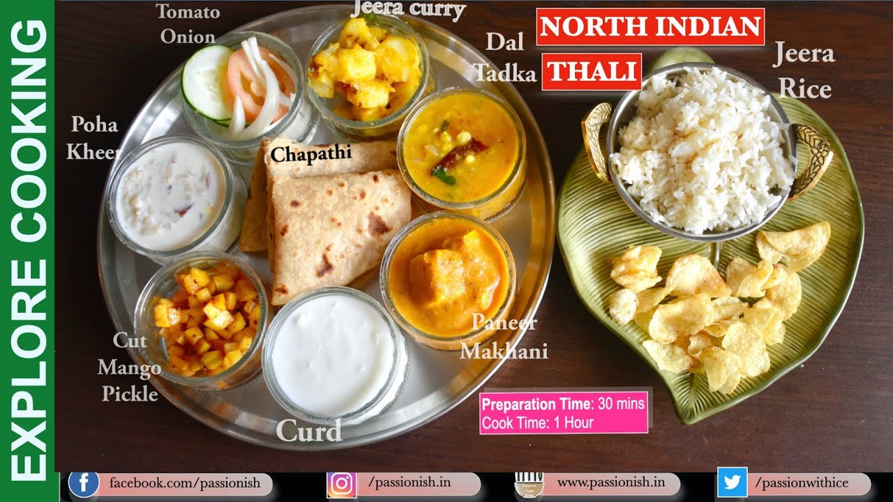 North Indian Thali | Veg Thali Recipe| Quick And Easy North Indian Veg ...