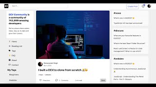 DEV.to Clone Demo (MongoDB + Express + React + Socket.io)