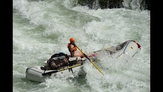 Naked Aussie paddles Lava Falls without scouting and ends up in the ledge hole