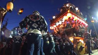 舩戸の山車　のの字廻し　山村会館前交差点　佐原の大祭 夏祭り2017　初日　00083