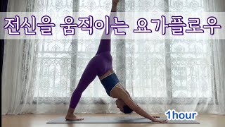 [서리요가#346] 6월 첫수련 / 흘러가는대로 한시간 요가플로우/ 하타요가, 빈야사요가