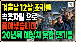 큰어머니가 설날에 12살 조카를 쫒아내고 20년뒤 예상치못한 댓가를 치르다ㅣ인생교훈ㅣ노후지혜ㅣ인생지혜ㅣ오디오북