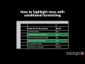 How to highlight rows with conditional formatting