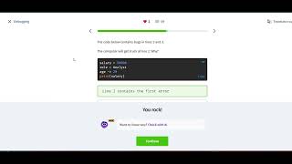 09 Debugging | Coding Foundations | Sololearn
