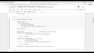 PRINT CURRENT DATE AND TIME BY USING PYTHON CLASS