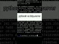 Create a Local Web Server in Seconds Using Python  #hackprotech #operatingsystem #coding #python
