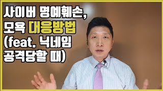 사이버 명예훼손, 모욕 대응방법 (feat 닉네임 공격당할 때)