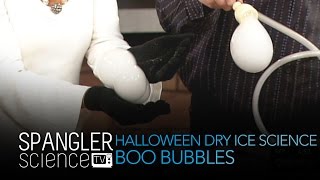 Halloween Dry Ice Science-Boo Bubbles - Cool Science Experiment