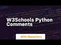 w3schools python comments
