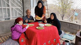 village lifestyle of Iran | Making lunch with beets in the misty air of the village | cooking beets