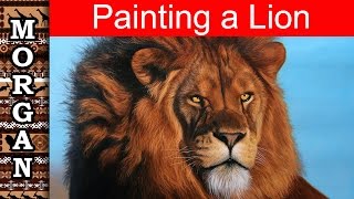 Painting a Lion - Wildlife art video preview - Jason Morgan