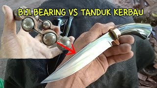 Sangat rumit, membuat pisau mungil dari BIJI bearing/beautiful knife forging from bearing seeds