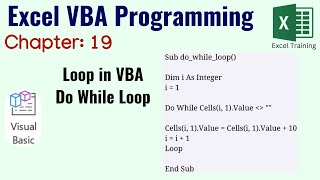 Do While Loop in VBA | Excel VBA Programming (Chapter 19)
