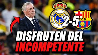 OTRO RIDÍCULO HISTÓRICO de ANCELOTTI y OTRA HUMILLACIÓN CULÉ 😡 | REAL MADRID 2-5 BARÇA