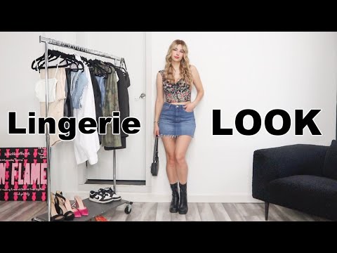 How To Style Lingerie Look | Trendy Lingerie Outfits - YouTube