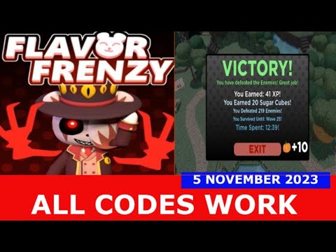 *ALL CODES WORK* [ Halloween Event] [Tower Defense] Flavor Frenzy ROBLOX NOVEMBER 5, 2023