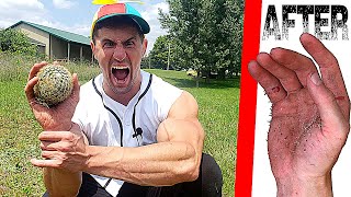 Catching a CACTUS so Nobody else has to *HANDS RUINED FOR LIFE* | Bodybuilder VS Cactus Experiment
