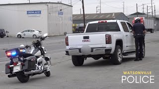 Motor Units from across Santa Cruz County focus on traffic enforcement operation in Watsonville