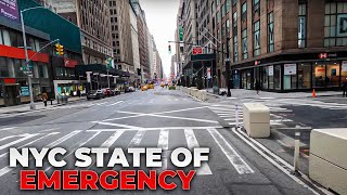 ⁴ᴷ⁶⁰ NYC State of Emergency : Midtown (Times Square, Penn Station, Herald Square) (March 19, 2020)