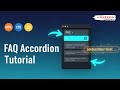 Build Interactive FAQ Accordion JavaScript HTML CSS Tutorial Guide