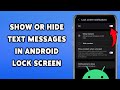 How To Show Or Hide Text Messages In Android Lock Screen 2025 | Manage Notifications Visibility