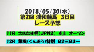 2018 05 30水 『地方競馬予想』  浦和11R さきたま杯Ｊｐｎ2　12Ｒ 薫風特別Ｂ2三Ｂ3一