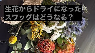 生花からドライになったスワッグはどうなる？#wildflowers #華道翠香流#御代麻理子#dry #dryflower