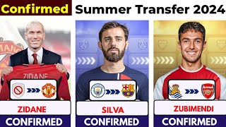 🚨 ALL CONFIRMED TRANSFER SUMMER 2024, ⏳️ Silva to Barce ✅️, Zidane to United 🔥, Zimedi to Arsenal