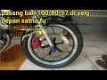 pasang ban besar di velg depan satria fu dan (ukuran maksimal ban depan satria fu)