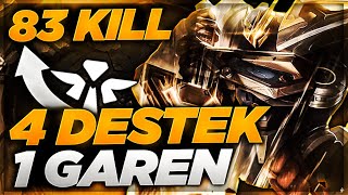 4 DESTEK 1 GAREN - SEZON 10'DA DÜNYA GAREN KILL REKORUNU KIRDIK!!! - %100 KRİTİK GAREN! - 83 KILL