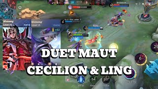 Gameplay mobile legends,.Cecilion & Ling Beradu Mekanik #mobilelegends