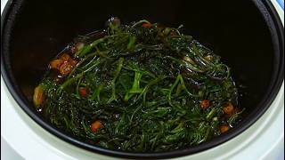 How to Sauteed Leafy Green Vegetables, easy and very tasty, without Frying Pan