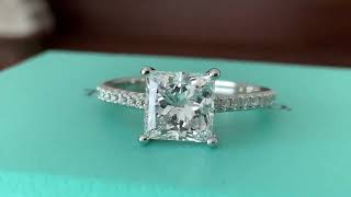 Video 2 of Tiffany 1.67 ct Princess cut E Int Flawless NOVO at Bluechipjewelry